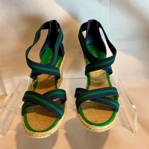 Lauren Ralph Lauren Iliana sandals blue and green size 9 brand new - Picture 4 of 9
